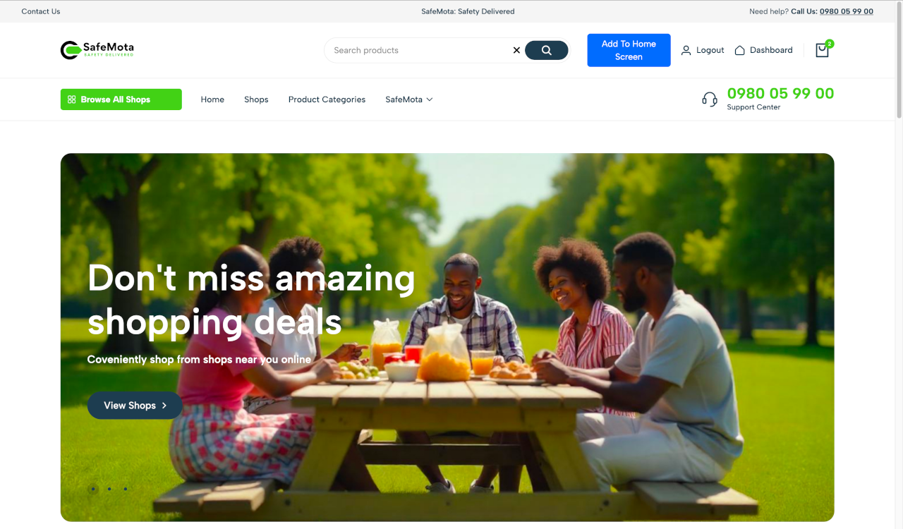 SafeMota home banner