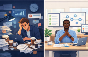 Workplace contrasts-stress vs calm