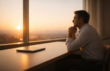 Contemplative morning at the office