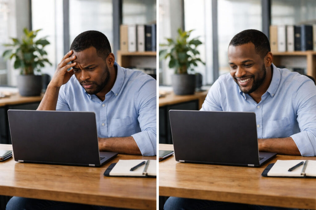 From frustration to contentment at work