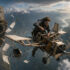 man jumping off a cliff and building a plane on the way down