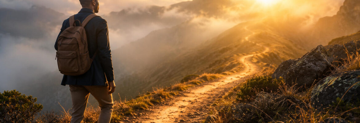 Golden Trail to Misty Peaks
