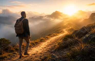 Golden Trail to Misty Peaks